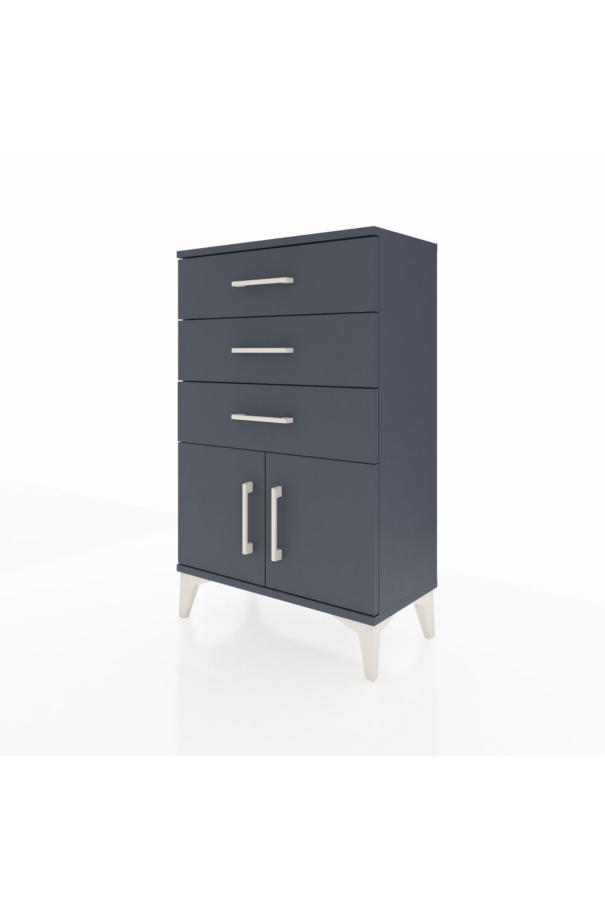 Arges Komodin 3 Çekmeceli 2 Kapaklı 60x30x96 - S14M024V5A