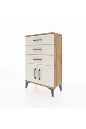 Arges Komodin 3 Çekmeceli 2 Kapaklı 60x30x96 - S14M024V7A