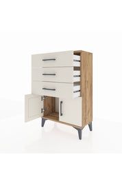 Arges Komodin 3 Çekmeceli 2 Kapaklı 60x30x96 - S14M024V7A