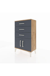 Arges Komodin 3 Çekmeceli 2 Kapaklı 60x30x96 - S14M024V8A