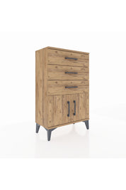 Arges Komodin 3 Çekmeceli 2 Kapaklı 60x30x96 - S14M024V9A