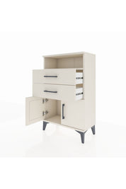 Arges Komodin Tek Raflı 2 Çekmeceli 2 Kapaklı 60x30x96 - S14M025V1A