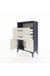 Arges Komodin Tek Raflı 2 Çekmeceli 2 Kapaklı 60x30x96 - S14M025V4A