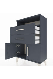 Arges Komodin Tek Raflı 2 Çekmeceli 2 Kapaklı 60x30x96 - S14M025V5A