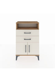 Arges Komodin Tek Raflı 2 Çekmeceli 2 Kapaklı 60x30x96 - S14M025V7A
