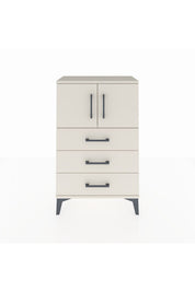 Arges Komodin Tek Raflı 3 Çekmeceli 2 Kapaklı 60x30x96 - S14M026V1A