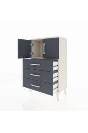 Arges Komodin Tek Raflı 3 Çekmeceli 2 Kapaklı 60x30x96 - S14M026V2A
