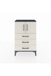 Arges Komodin Tek Raflı 3 Çekmeceli 2 Kapaklı 60x30x96 - S14M026V4A