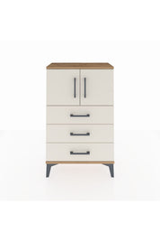 Arges Komodin Tek Raflı 3 Çekmeceli 2 Kapaklı 60x30x96 - S14M026V7A