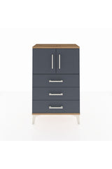 Arges Komodin Tek Raflı 3 Çekmeceli 2 Kapaklı 60x30x96
