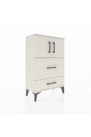 Arges Komodin Tek Raflı 2 Çekmeceli 2 Kapaklı 60x30x96 - S14M027V1A