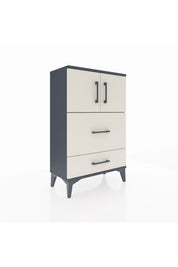 Arges Komodin Tek Raflı 2 Çekmeceli 2 Kapaklı 60x30x96 - S14M027V4A