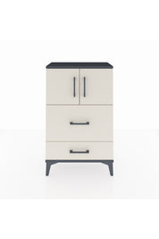 Arges Komodin Tek Raflı 2 Çekmeceli 2 Kapaklı 60x30x96 - S14M027V4A
