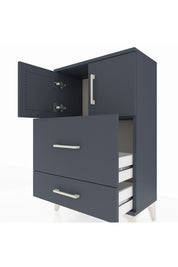 Arges Komodin Tek Raflı 2 Çekmeceli 2 Kapaklı 60x30x96 - S14M027V5A