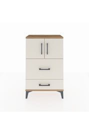 Arges Komodin Tek Raflı 2 Çekmeceli 2 Kapaklı 60x30x96 - S14M027V7A