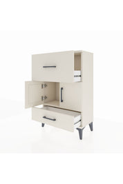 Arges Komodin Tek Raflı 2 Çekmeceli 2 Kapaklı 60x30x96 - S14M029V1A
