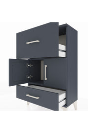 Arges Komodin Tek Raflı 2 Çekmeceli 2 Kapaklı 60x30x96 - S14M029V5A