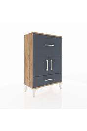 Arges Komodin Tek Raflı 2 Çekmeceli 2 Kapaklı 60x30x96 - S14M029V8A