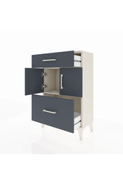 Arges Komodin Tek Raflı 2 Çekmeceli 2 Kapaklı 60x30x96 - S14M030V2A