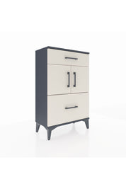 Arges Komodin Tek Raflı 2 Çekmeceli 2 Kapaklı 60x30x96 - S14M030V4A
