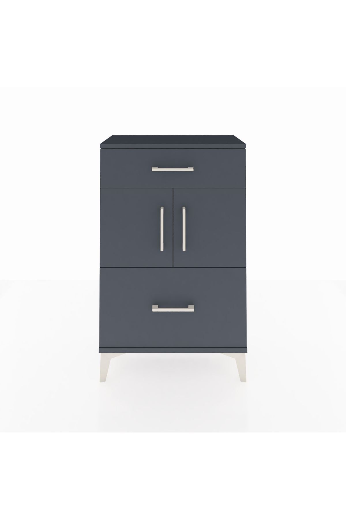 Arges Komodin Tek Raflı 2 Çekmeceli 2 Kapaklı 60x30x96 - S14M030V5A