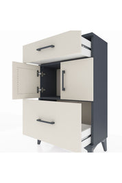 Arges Komodin Tek Raflı 2 Çekmeceli 2 Kapaklı 60x30x96 - S14M030V4A