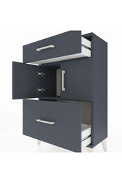 Arges Komodin Tek Raflı 2 Çekmeceli 2 Kapaklı 60x30x96 - S14M030V5A