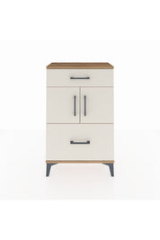 Arges Komodin Tek Raflı 2 Çekmeceli 2 Kapaklı 60x30x96 - S14M030V7A