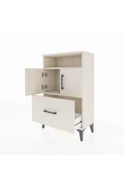 Arges Komodin 2 Raflı Tek Çekmeceli 2 Kapaklı 60x30x96 - S14M031V1A
