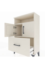 Arges Komodin 2 Raflı Tek Çekmeceli 2 Kapaklı 60x30x96 - S14M031V1A