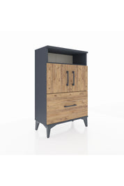 Arges Komodin 2 Raflı Tek Çekmeceli 2 Kapaklı 60x30x96 - S14M031V6A