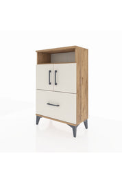 Arges Komodin 2 Raflı Tek Çekmeceli 2 Kapaklı 60x30x96 - S14M031V7A