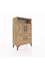 Arges Komodin 2 Raflı Tek Çekmeceli 2 Kapaklı 60x30x96 - S14M031V9A