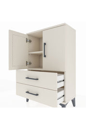 Arges Komodin 2 Raflı 2 Çekmeceli 2 Kapaklı 60x30x96 - S14M032V1A