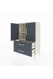 Arges Komodin 2 Raflı 2 Çekmeceli 2 Kapaklı 60x30x96 - S14M032V2A