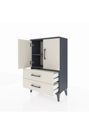 Arges Komodin 2 Raflı 2 Çekmeceli 2 Kapaklı 60x30x96 - S14M032V4A