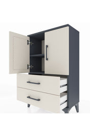 Arges Komodin 2 Raflı 2 Çekmeceli 2 Kapaklı 60x30x96 - S14M032V4A