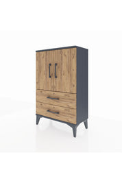 Arges Komodin 2 Raflı 2 Çekmeceli 2 Kapaklı 60x30x96 - S14M032V6A