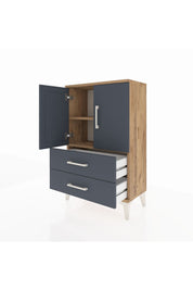 Arges Komodin 2 Raflı 2 Çekmeceli 2 Kapaklı 60x30x96 - S14M032V8A