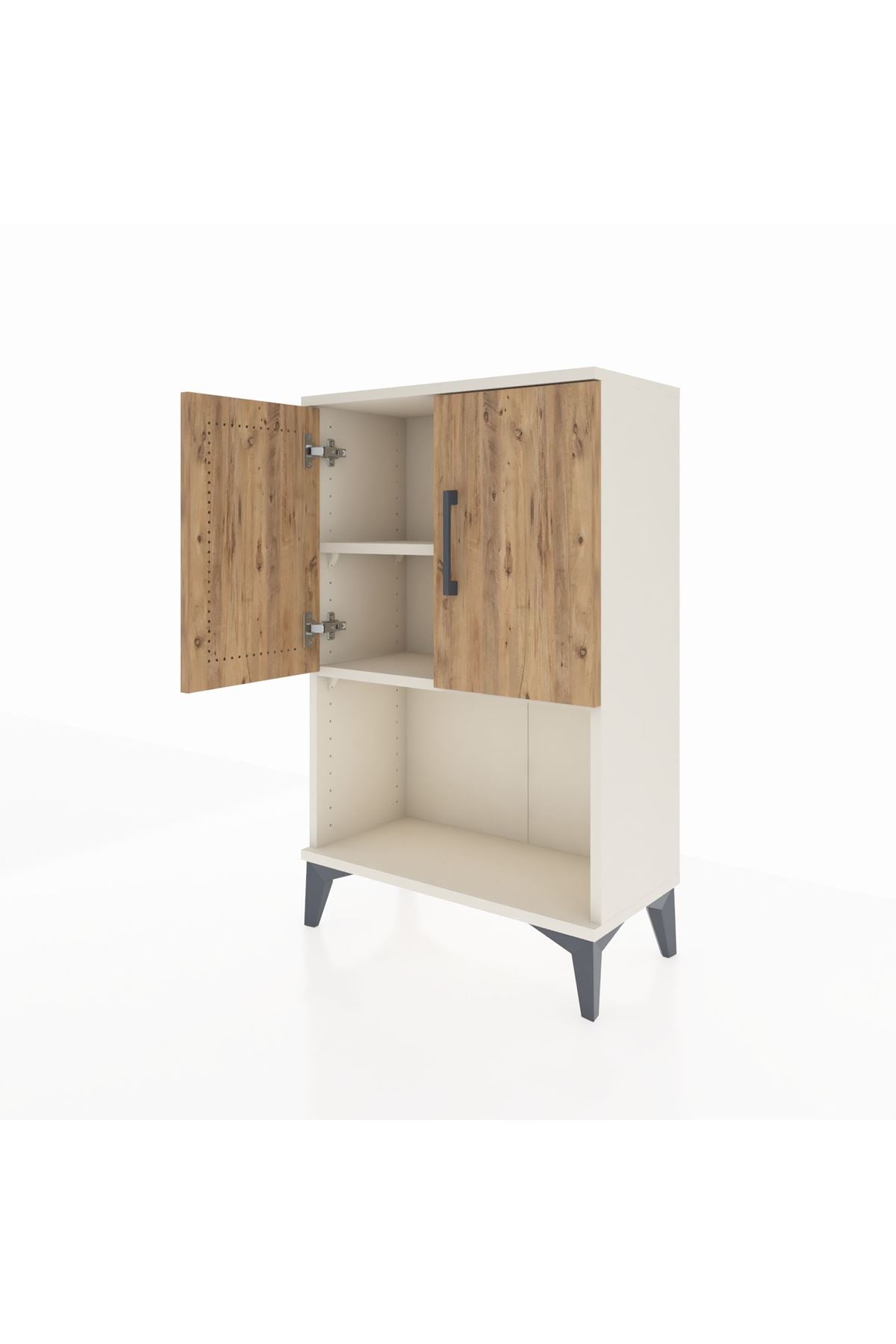 Arges Komodin 2 Raflı 2 Kapaklı 60x30x96 - S14M033V3A