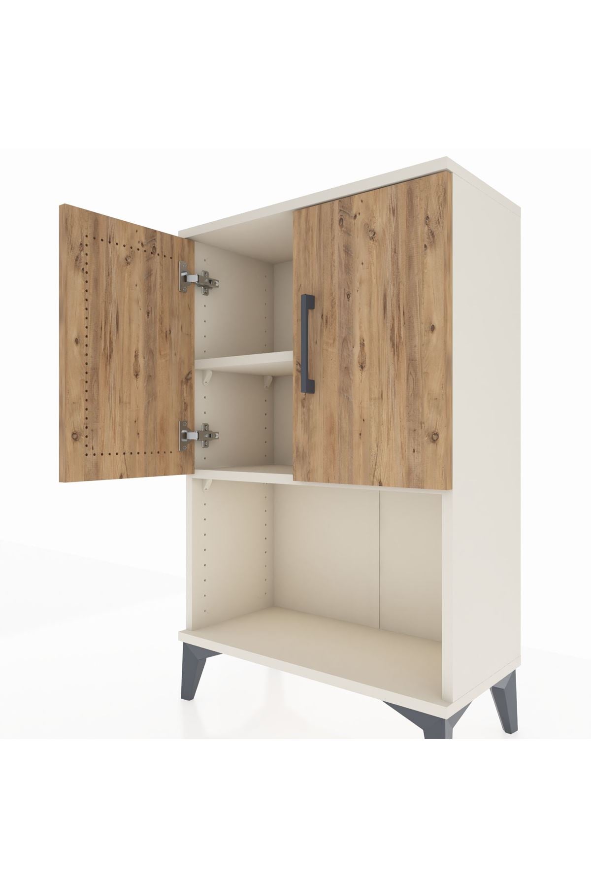 Arges Komodin 2 Raflı 2 Kapaklı 60x30x96 - S14M033V3A