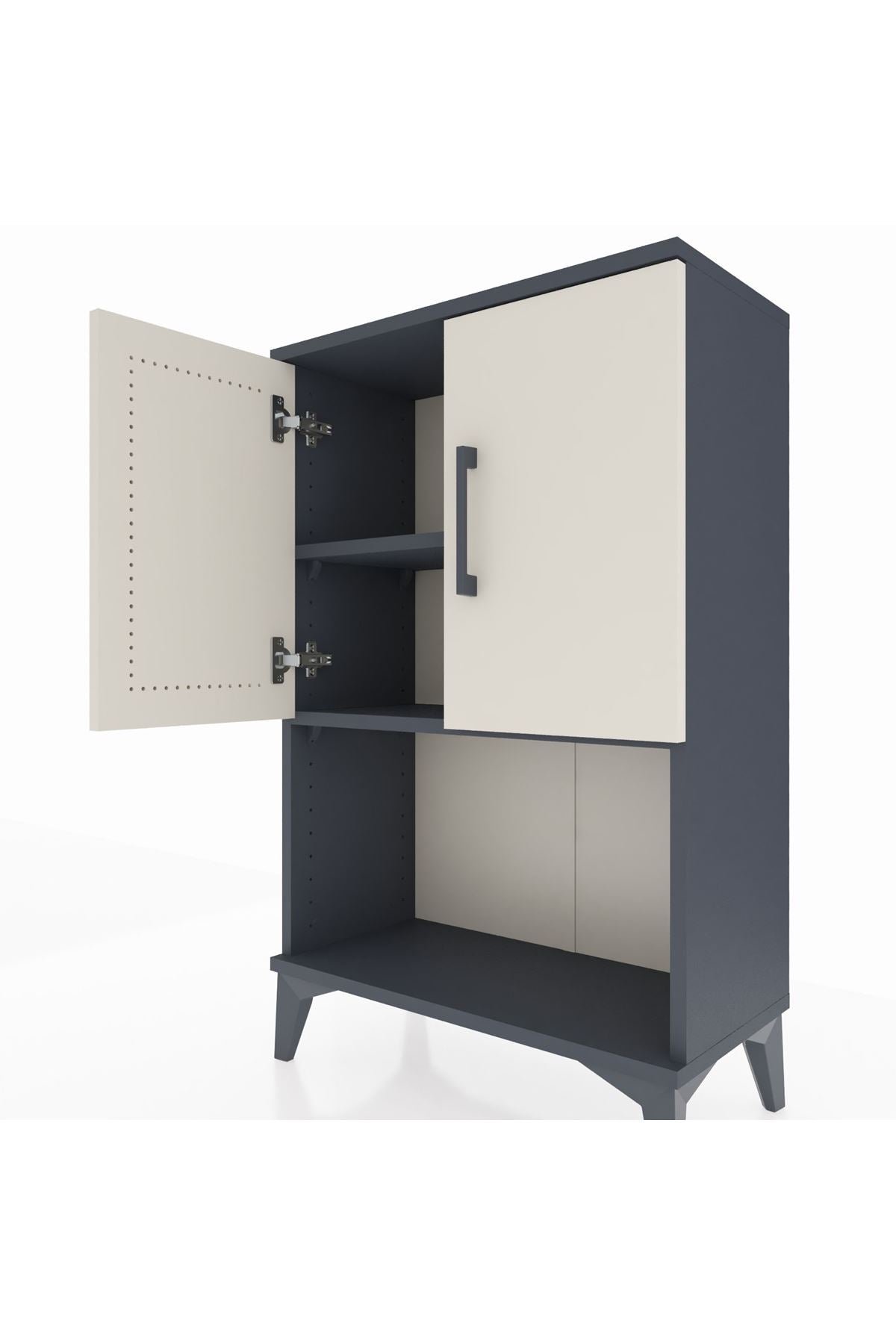 Arges Komodin 2 Raflı 2 Kapaklı 60x30x96 - S14M033V4A