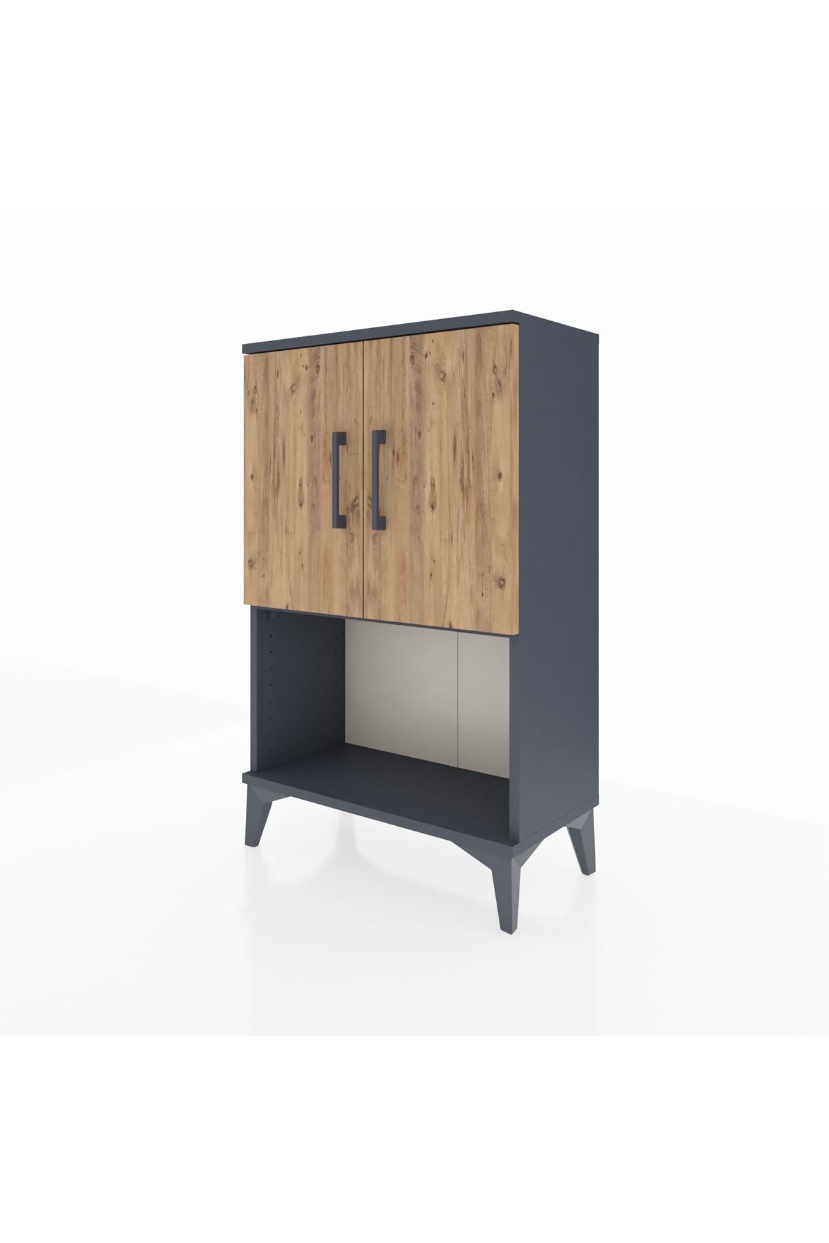 Arges Komodin 2 Raflı 2 Kapaklı 60x30x96 - S14M033V6A