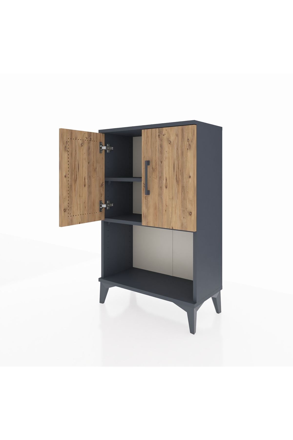 Arges Komodin 2 Raflı 2 Kapaklı 60x30x96 - S14M033V6A
