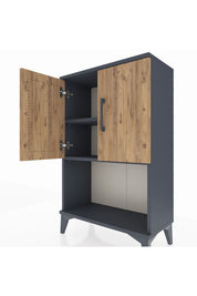 Arges Komodin 2 Raflı 2 Kapaklı 60x30x96 - S14M033V6A