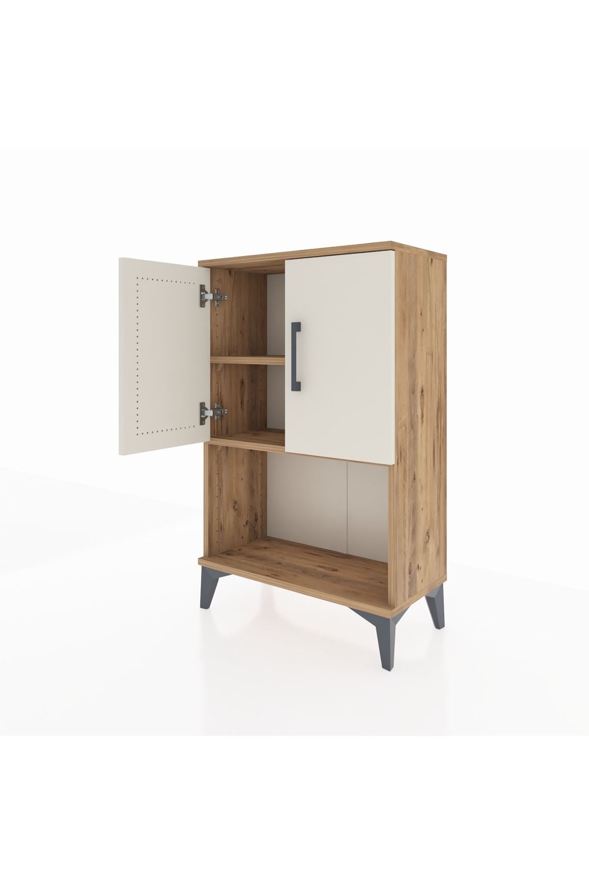 Arges Komodin 2 Raflı 2 Kapaklı 60x30x96 - S14M033V7A