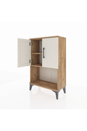 Arges Komodin 2 Raflı 2 Kapaklı 60x30x96 - S14M033V7A