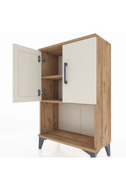 Arges Komodin 2 Raflı 2 Kapaklı 60x30x96 - S14M033V7A