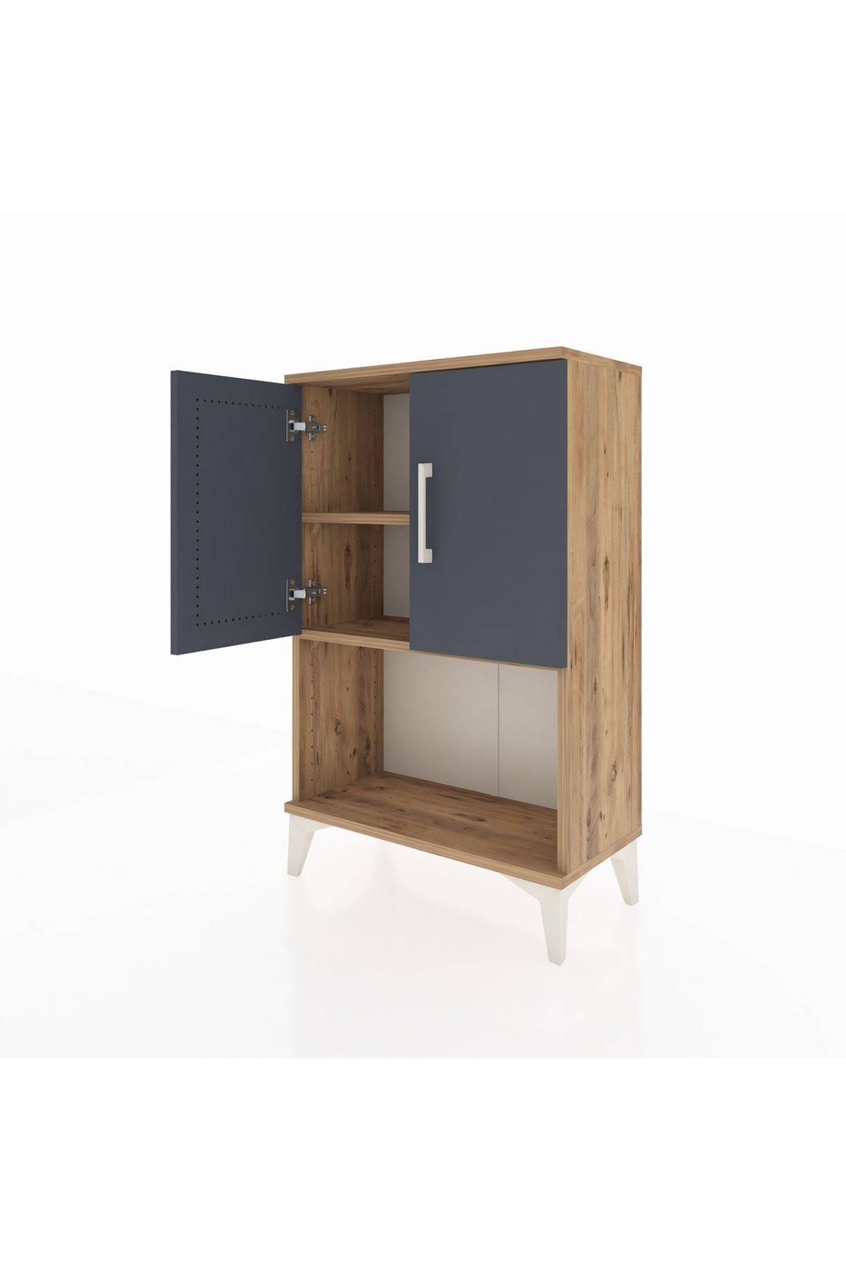 Arges Komodin 2 Raflı 2 Kapaklı 60x30x96 - S14M033V8A