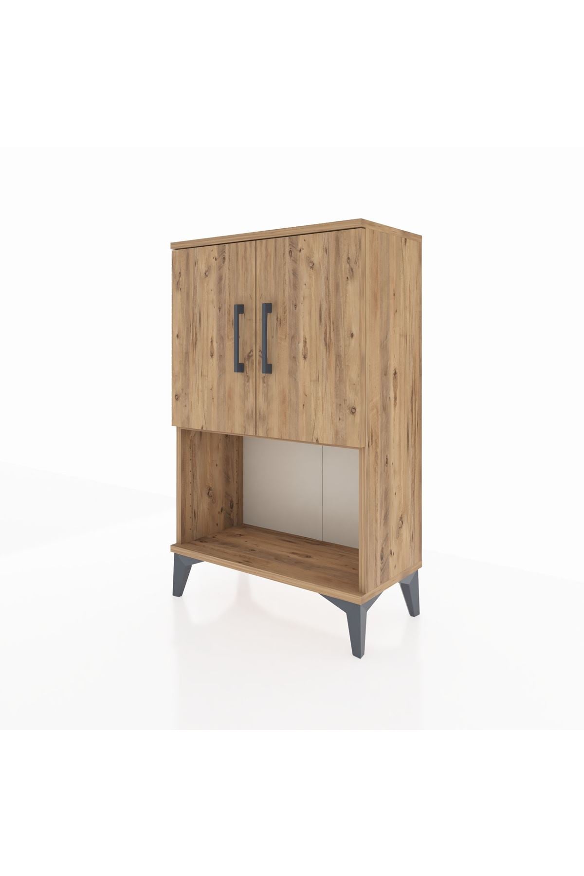 Arges Komodin 2 Raflı 2 Kapaklı 60x30x96 - S14M033V9A